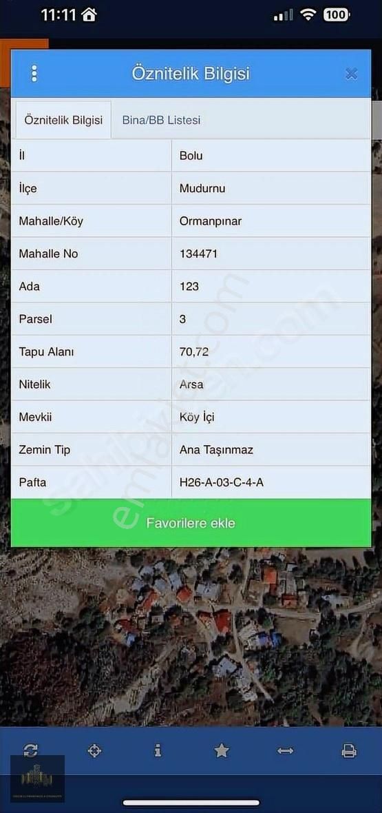 Bolu Mudurnu Ormanpınarda Özgür Emlaktan Satılık Arsa!!!
