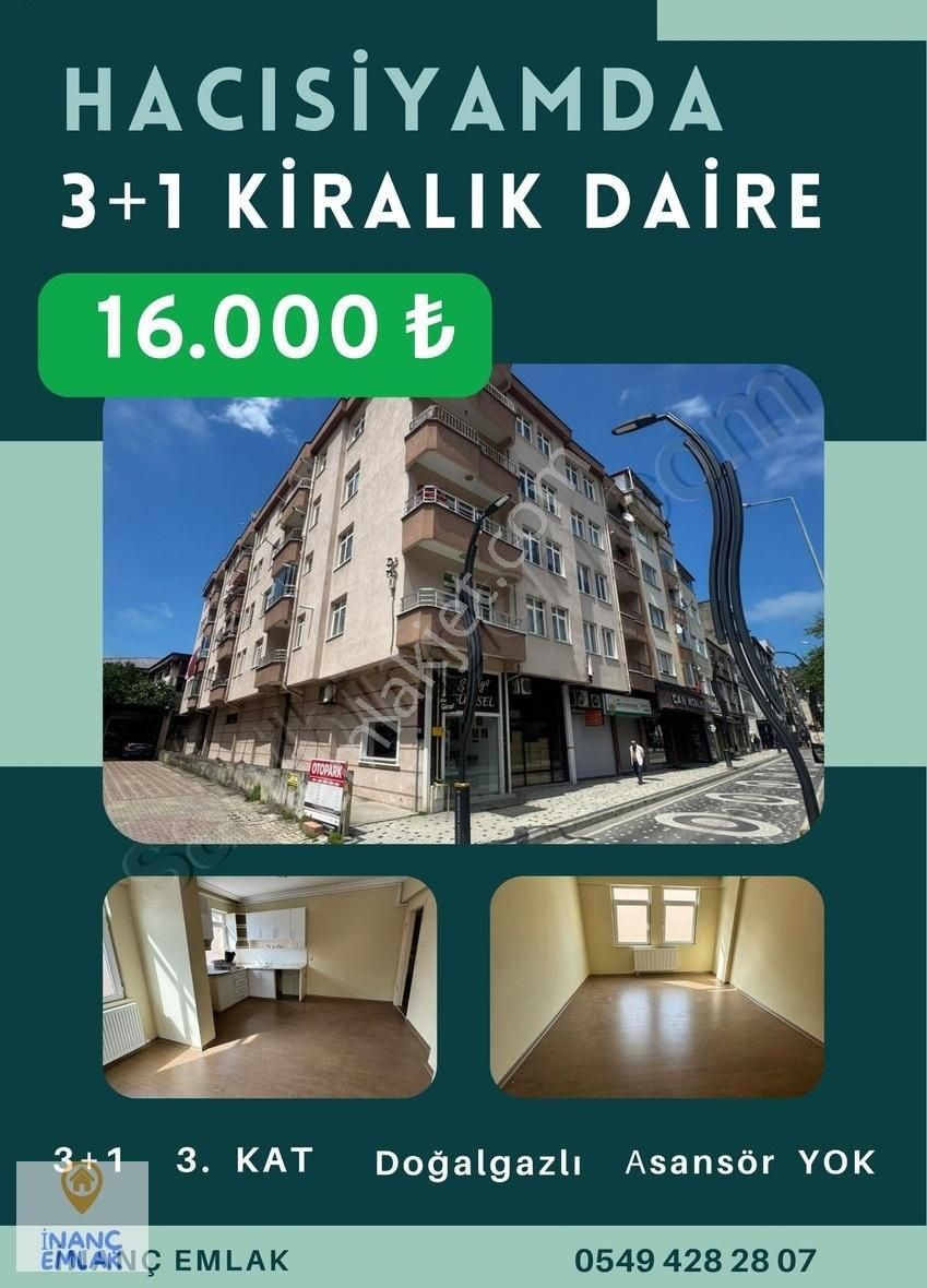 İnanç Emlaktan Hacısiyamda 3+1 Kiralık Daire