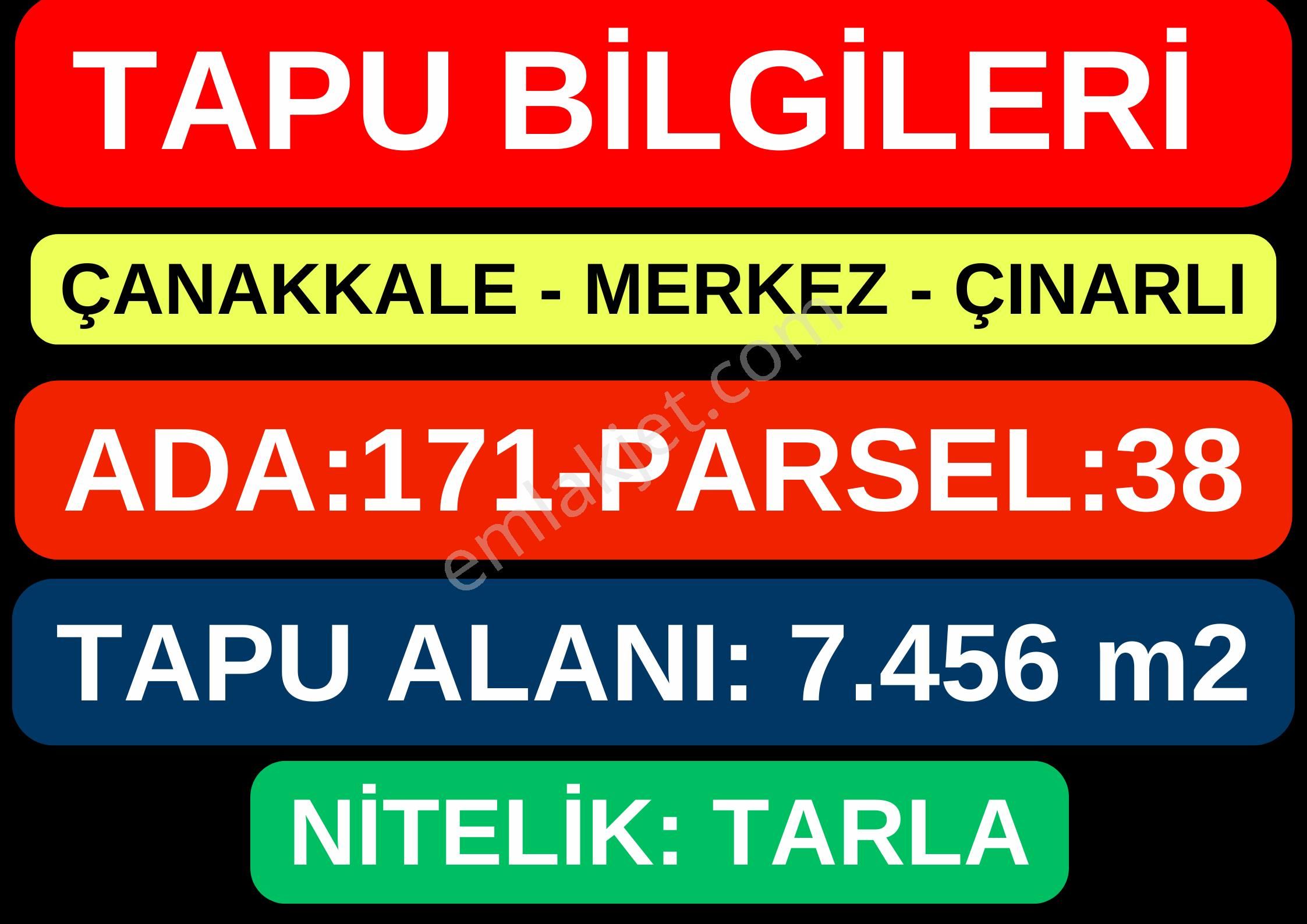 Çanakkale Çınarlı Satılık Tarla Yolu Var İzmir Yoluna 700 M. - Görsel 16