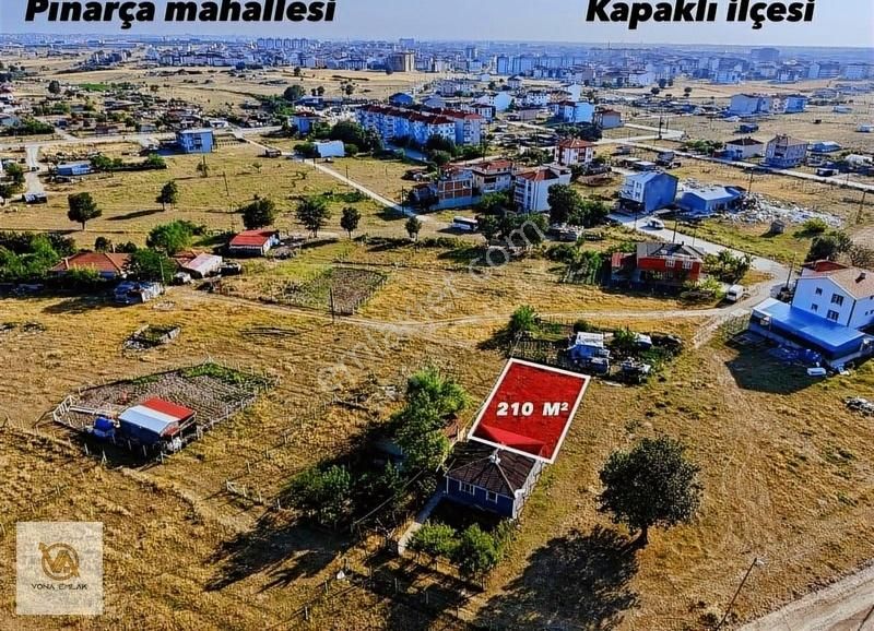 Satılık 210 M² Arsa Tekirdağ Kapaklı Pınarça Mahallesinde