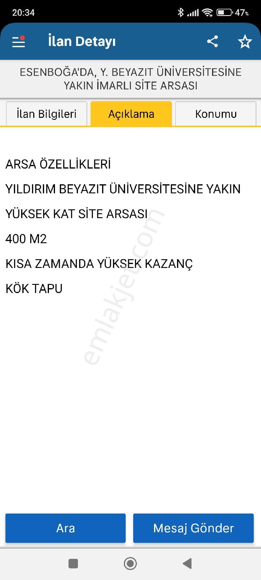 İmarlı Arsa