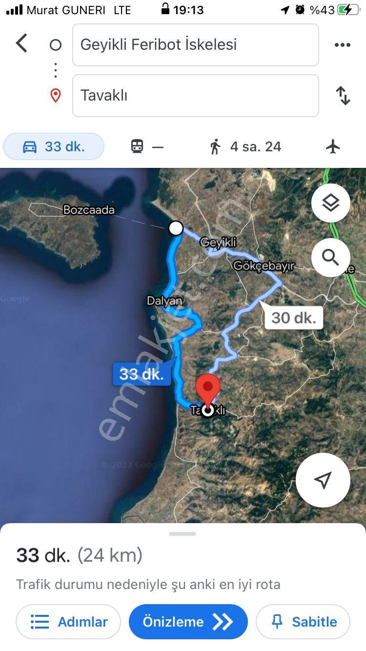 Çanakkale Ezine Tavaklı Köyü Satılık % 40 + 40 İmarlı Arsa - Görsel 28