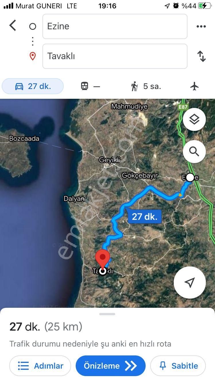 Çanakkale Ezine Tavaklı Köyü Satılık % 40 + 40 İmarlı Arsa - Görsel 30