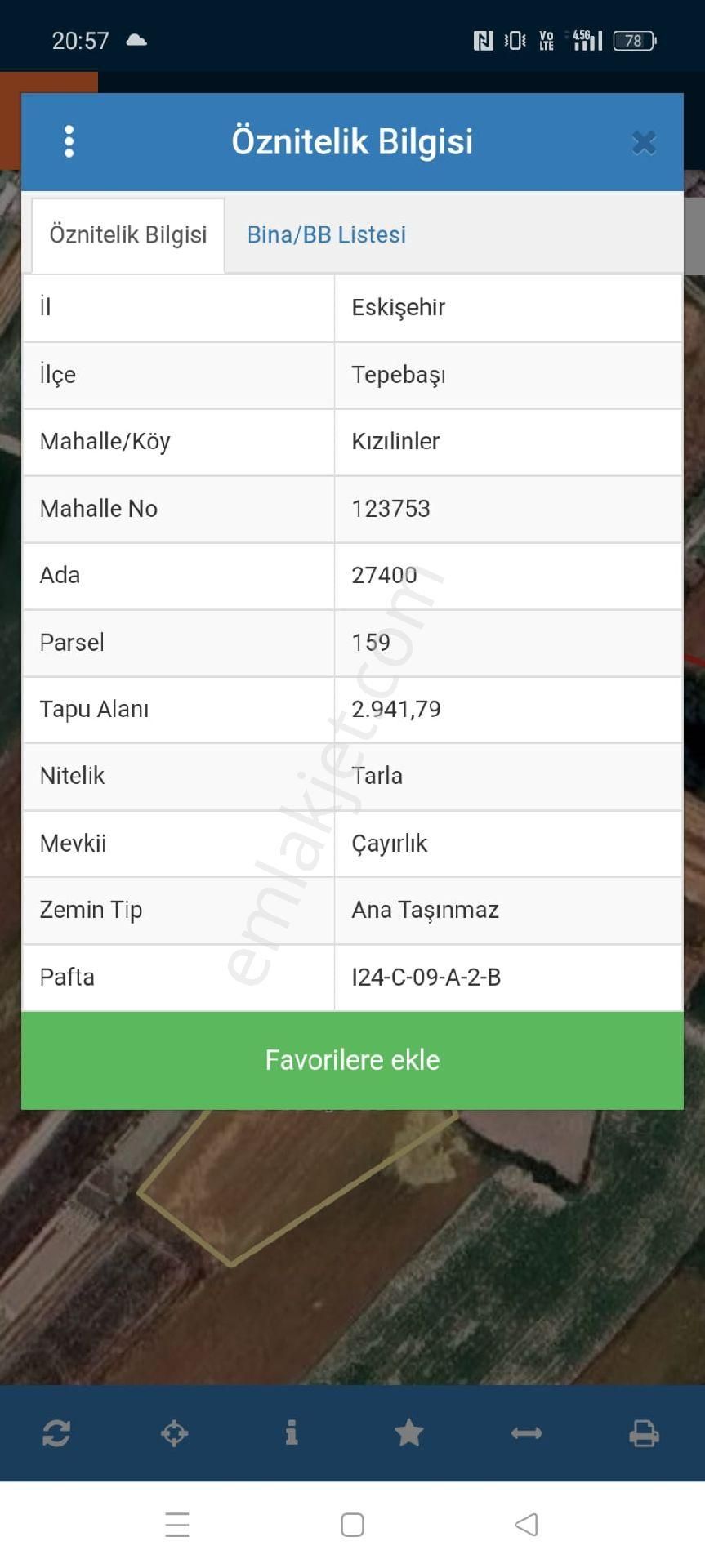 Kizilinlerde Porsuk Yakını Yol Kenarı Yatırımlık Satılık 2 Âdet Tarla
