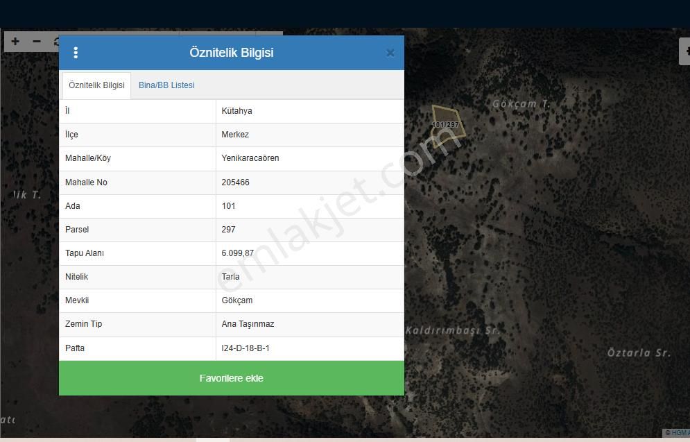 Kütahya Merkez Satılık Emsallerine Uygun Fiyatlı Fırsat Tarla