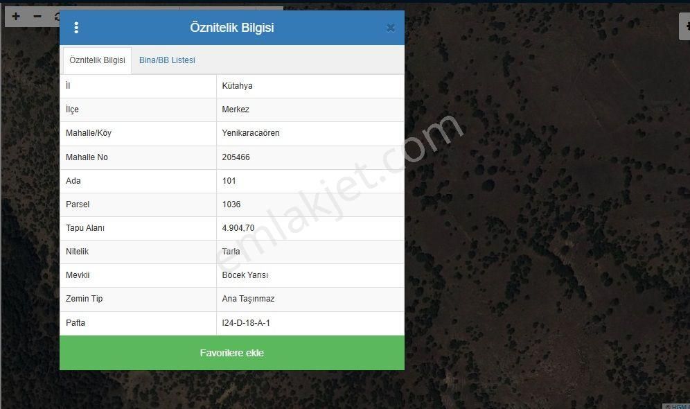 Kütahya Merkez Satılık Emsallerine Uygun Fiyatlı Fırsat Tarla