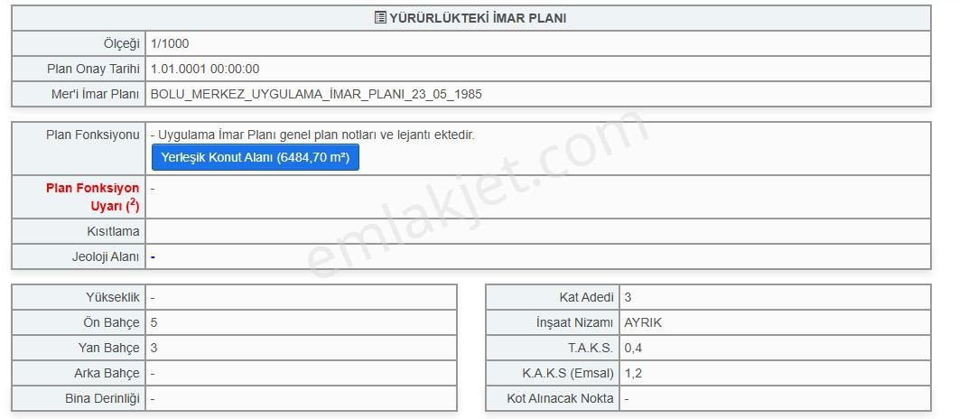 Bolu Alpağutta Satılık İmarlı Arsa