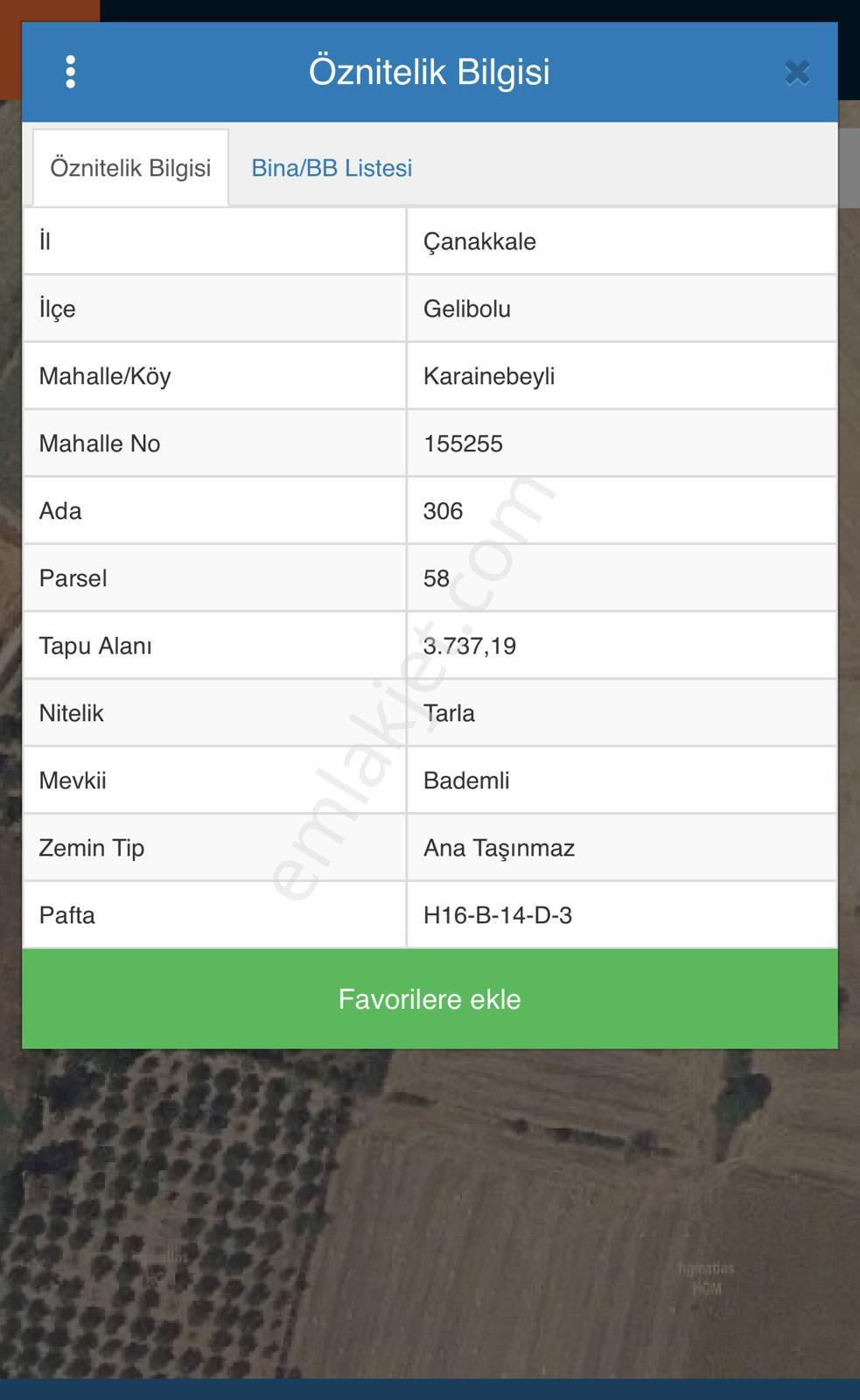 Çanakkale Gelibolu Karainebeyli Köyü Satılık Tarla - Görsel 2