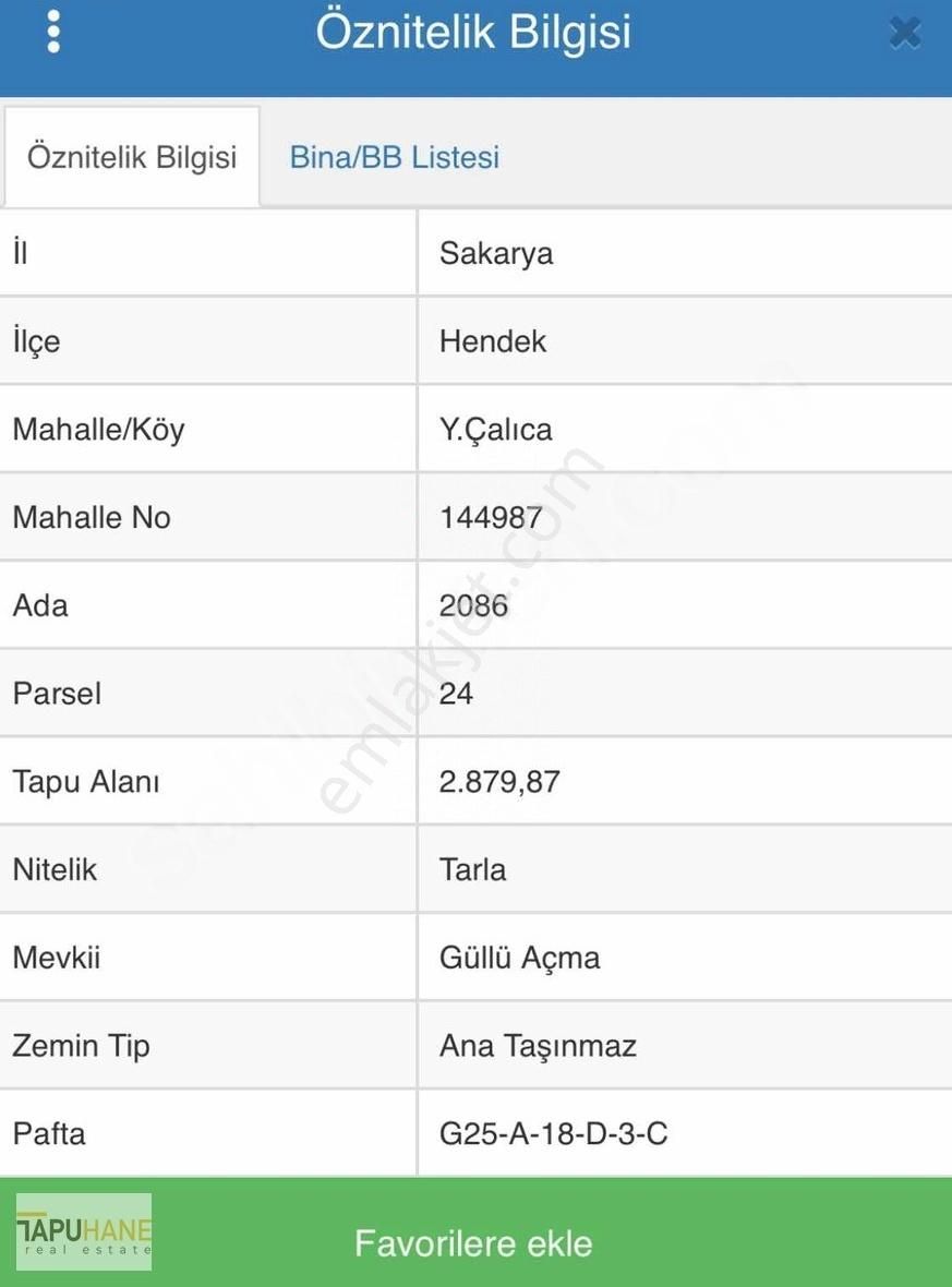 Tapuhane'den Satılık 2880 M2 Fındıklık
