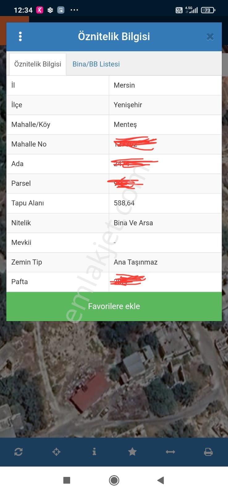 Mersin Menyeş De Satılık İmarlı Arsa