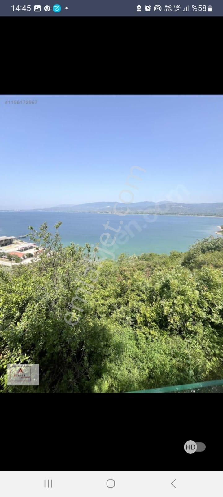 Atakul Gyo Dan Edincikte Deniz Manzaralı 563 M2 Satılık Arsa