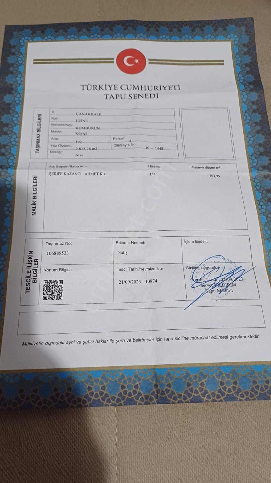 Satılık İmarlı Arsa
