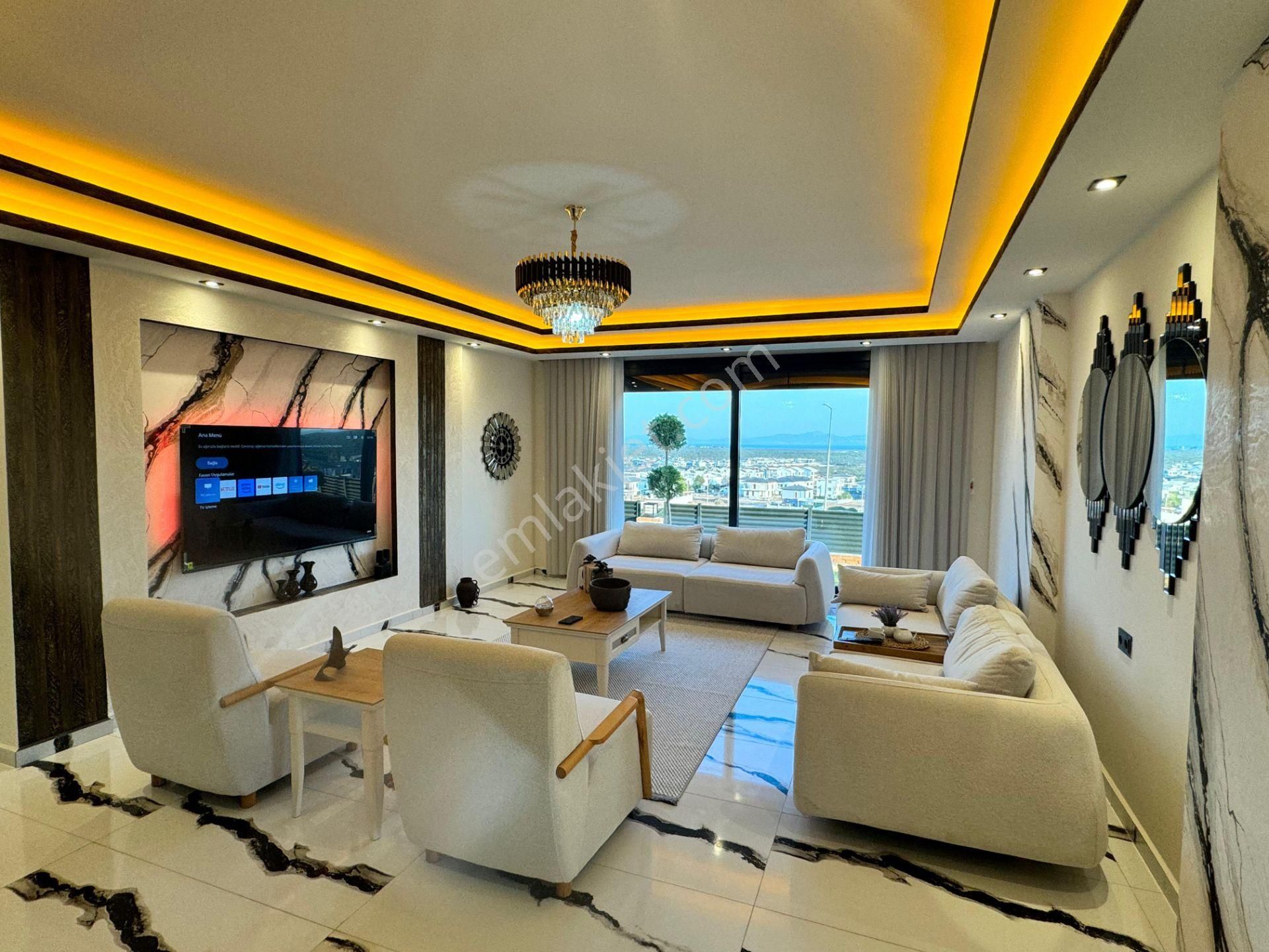 Didim 500 M2 Arsa İçinde 6+1 Sinema Odası Spor Odalı Ful Deniz Manzaralı Müstakil Villa Satışda - Görsel 6