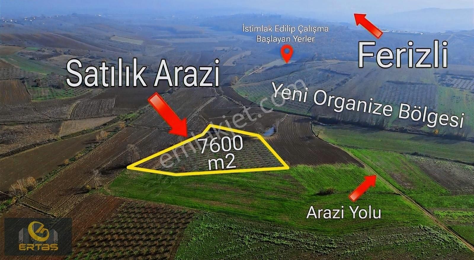 Ferizli Organize Sanayi Bölgesinde 7.600 M2 Fırsat Arazi