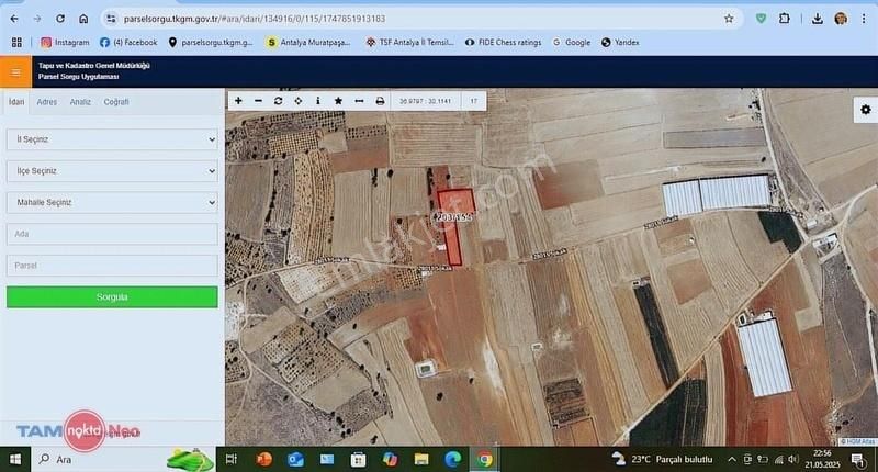 Korkuteli Sımandır'da Yatırımlık Tarla