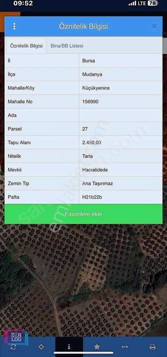 Dialog İdeal'den Satılık Fırsat Tarla 2.450 M2