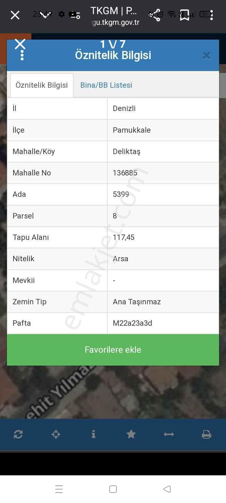 Deliktaş Mahallesi'nde Arsa