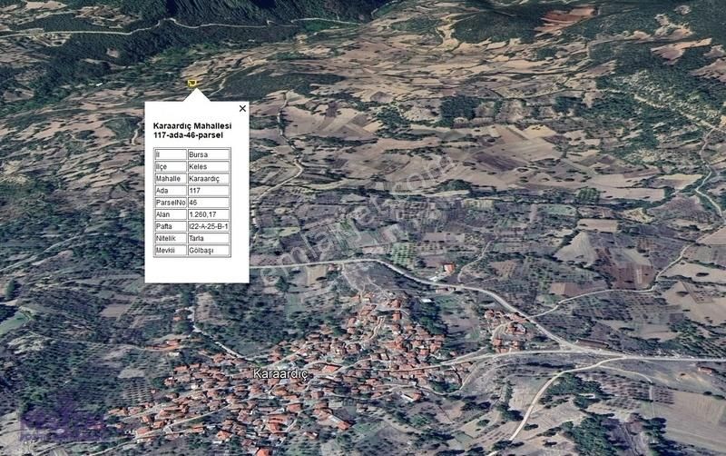 Keles Karaardıç Mahallesinde Satılık Tarla