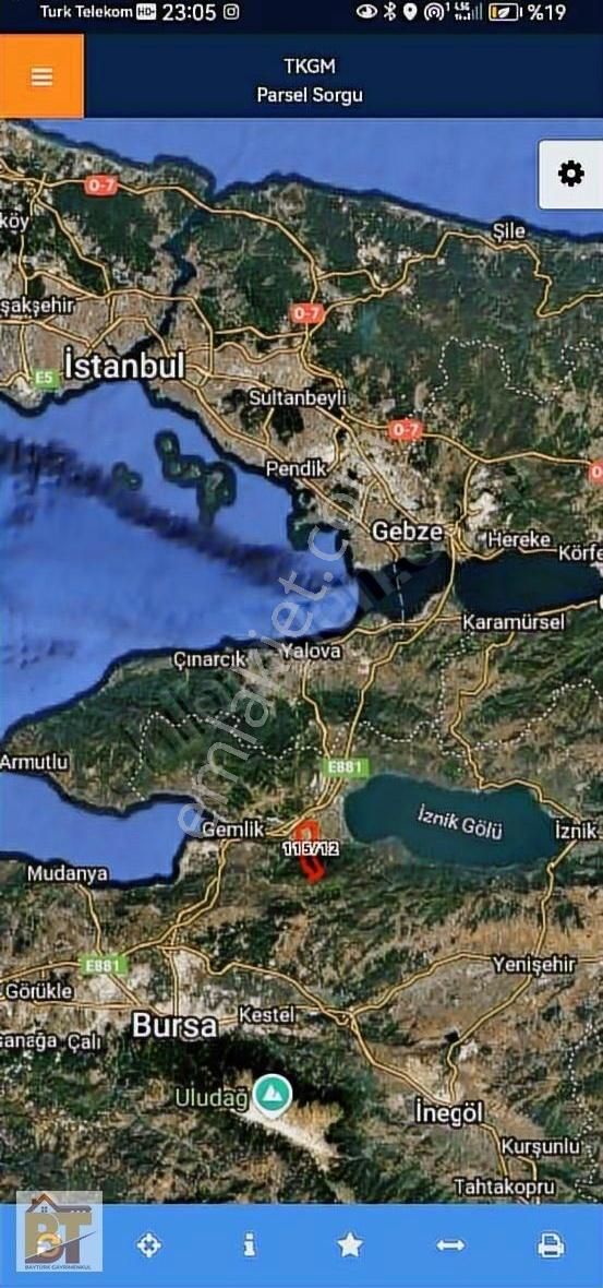 Bt Gayrimenkul 'den Orhangazi Gemiç 'te Satılık Parsel Fırsatı