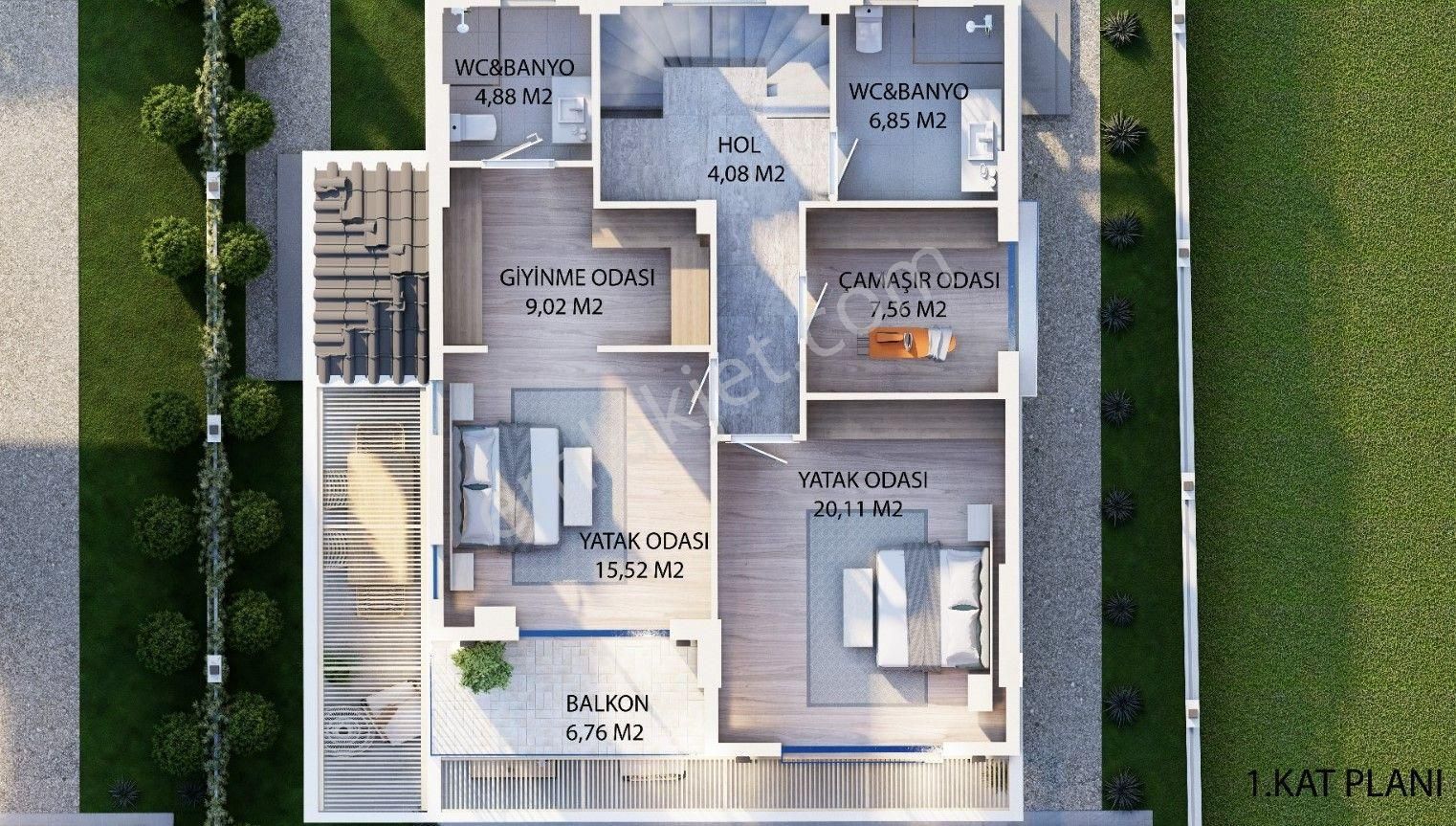 Goldhouse Dan Satılık Villa Akarca Da Sahile Yakın Tripleks 5+1 - Görsel 12