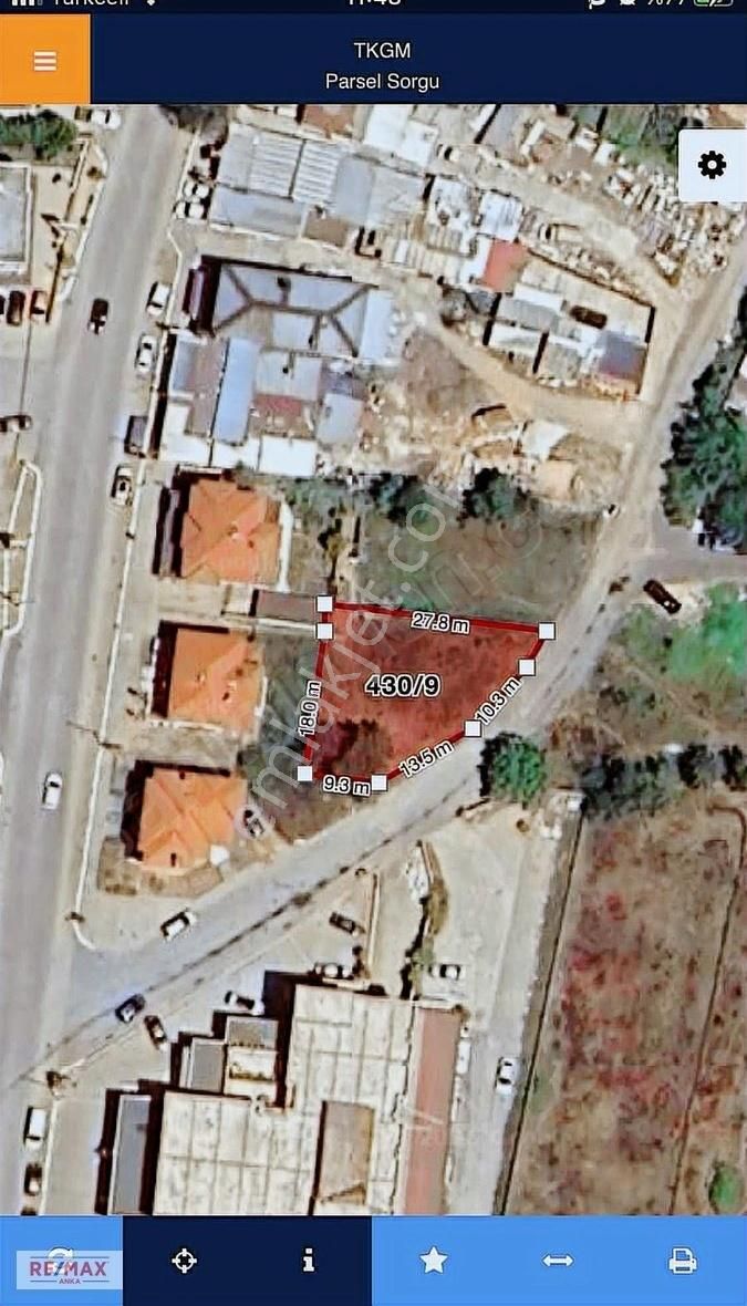 Remax Anka'dan Kumbaba Caddesi Üzerinde 0,45 İmarlı Satılık Arsa