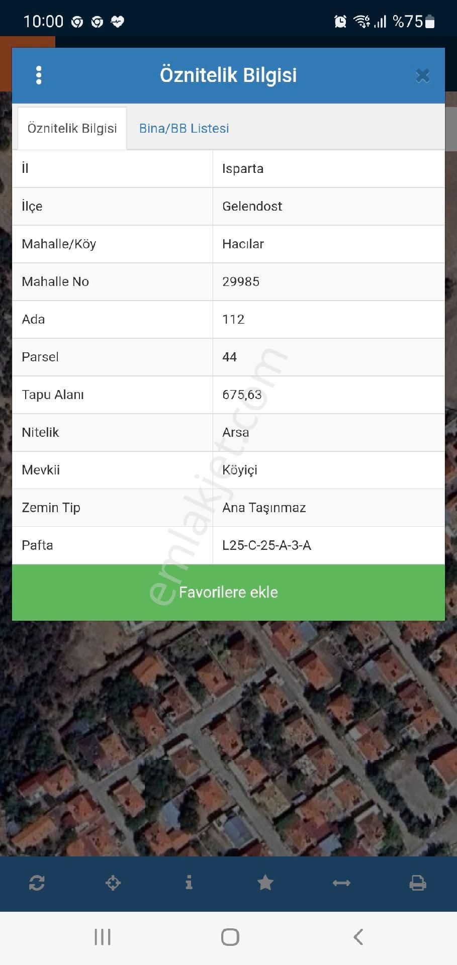 İsparta Gelendost Vılla İmarlı Arsa