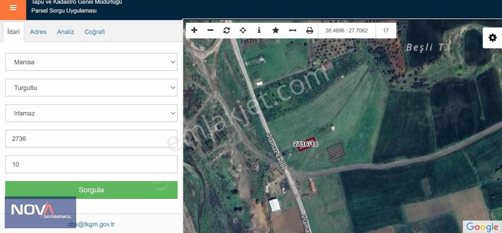Nova Gayrimenkul'den Satılık Arsa