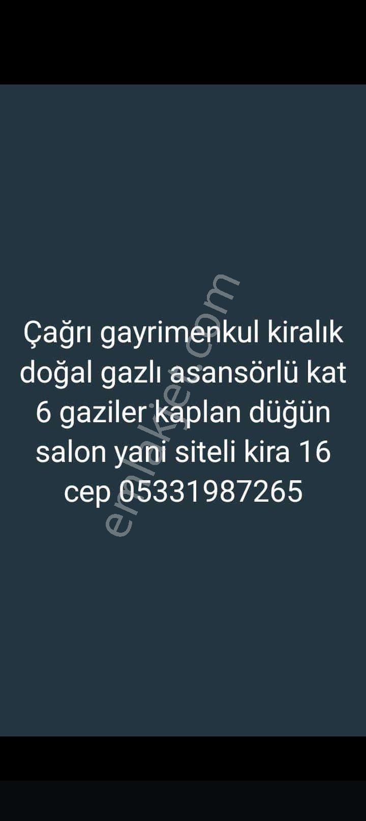 Çağrı Gayrimenkul Kiralık Daire Doğal Gazlı Yer
