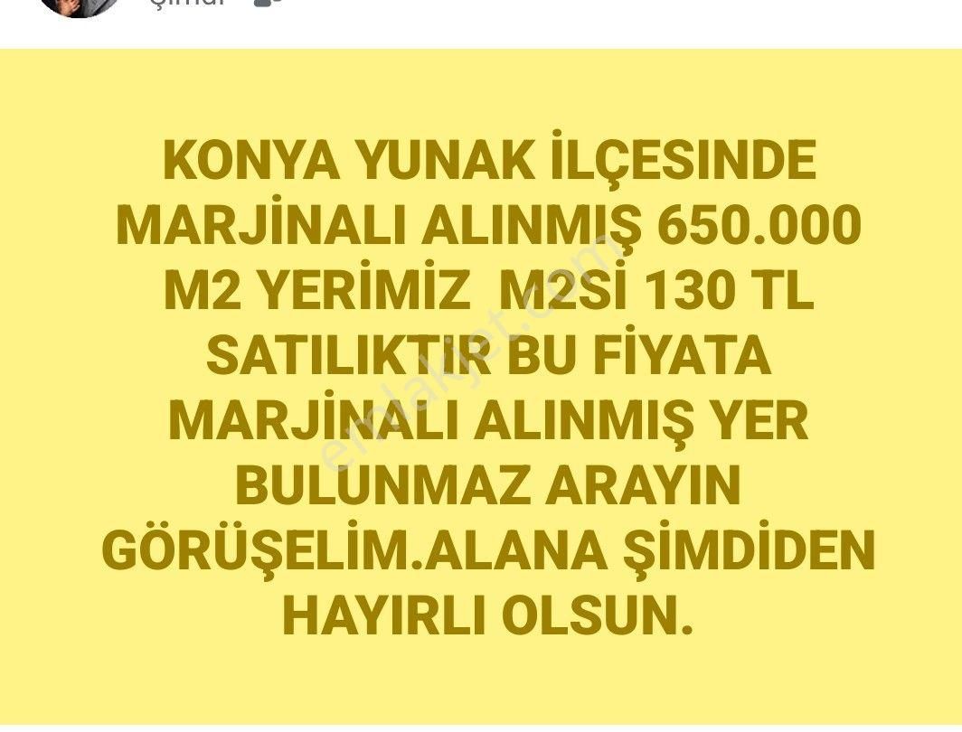 Sezenler Amlaktan Yunak İlçesinde Marjinalı Alınmış Satılık Tarla
