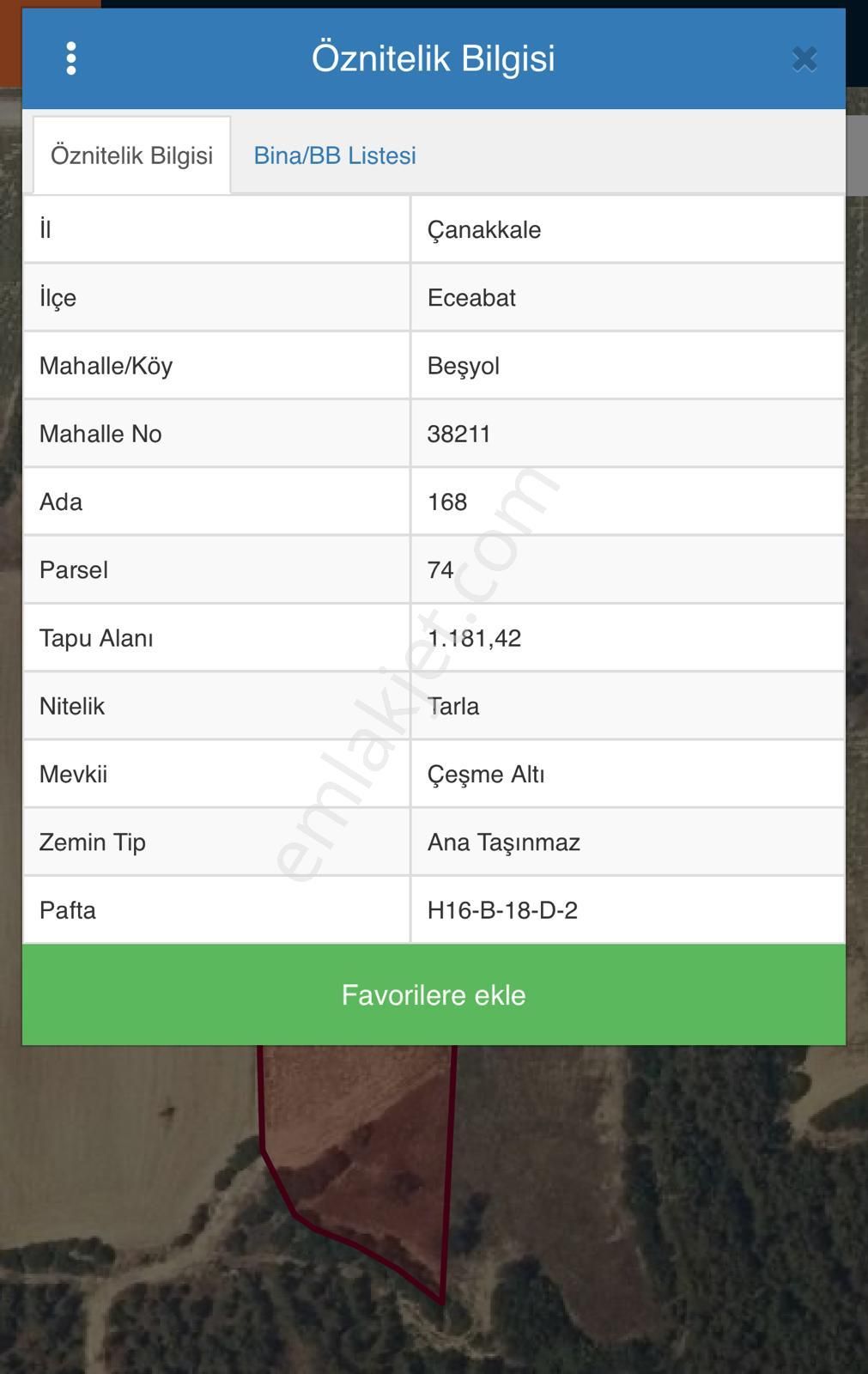 Çanakkale Eceabat Beşyol Köyü Satılık Yatırımlık Tarla - Görsel 2