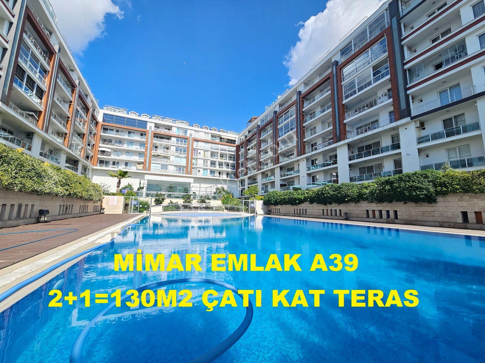 Havuzlu Güvenlikli Sitede 2+1=130m2 Çatı Katı Teras