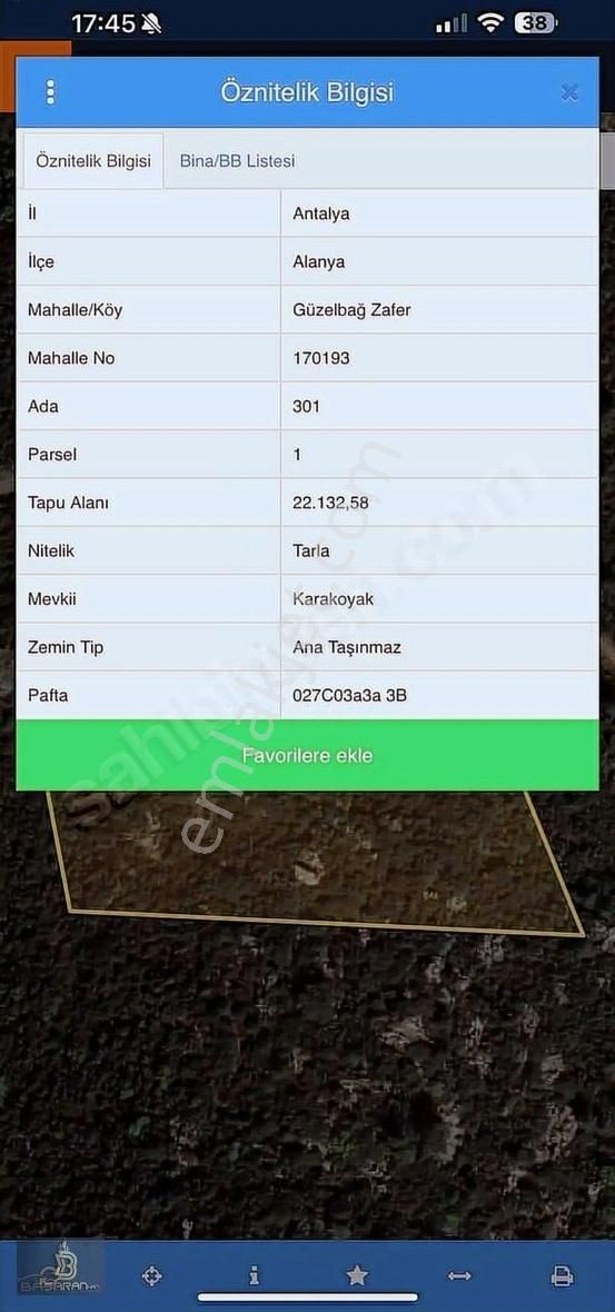 Alanya Güzelbağ Zafer Mah. 22 Dönüm Yatırımlık Tarla