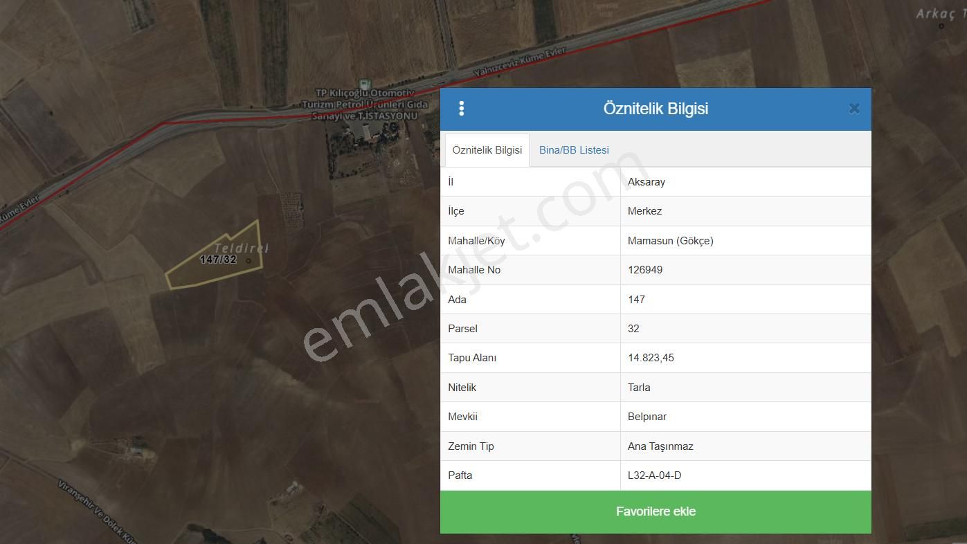 Mamasın Gökçe Köyünde Nevşehir Yoluna Yakın Satılık Fırsat Tarla