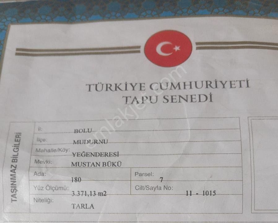 Bolu Mudurnu 3.300 Metre Kare Yerimiz Satılık