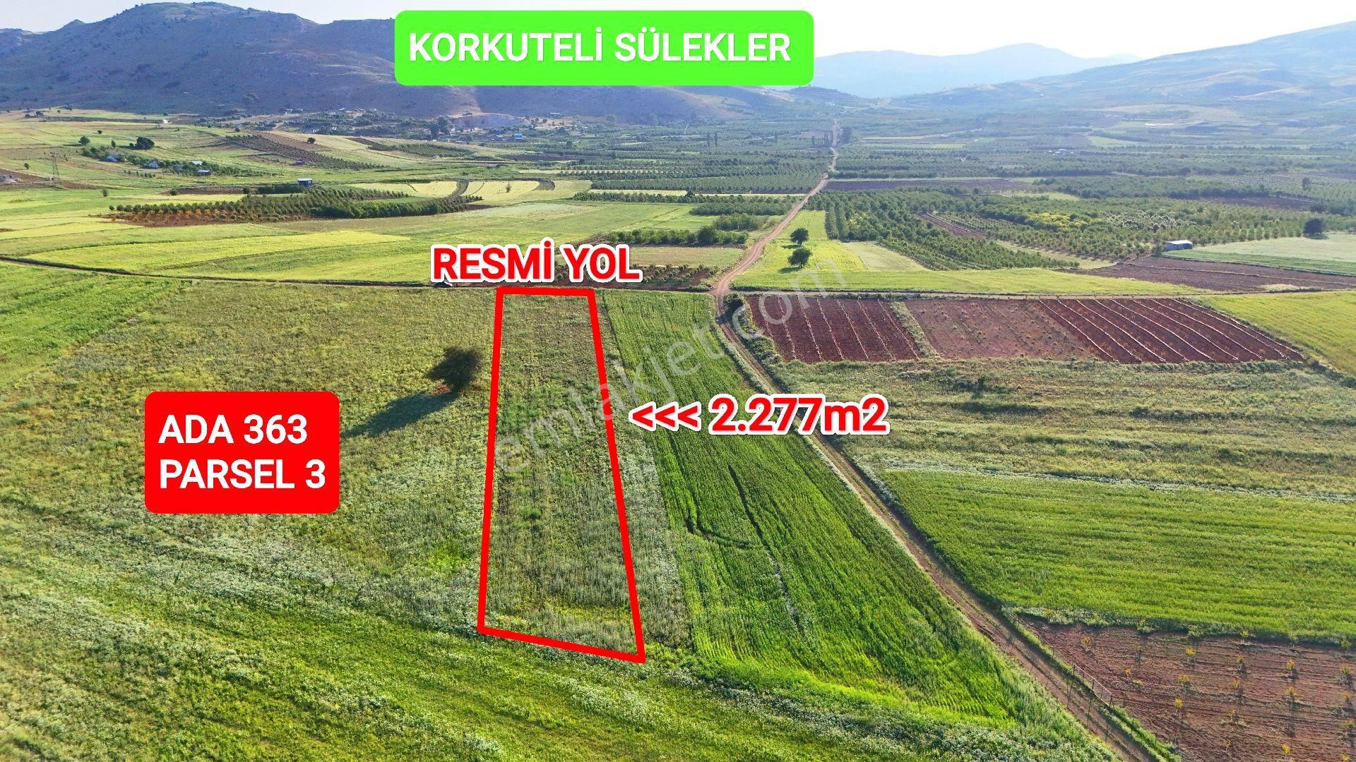 ✅korkuteli✅sülekler De✅satılık 2.277m2 Tarla✅resmi Yolu Var ✅sulama Suyu Var