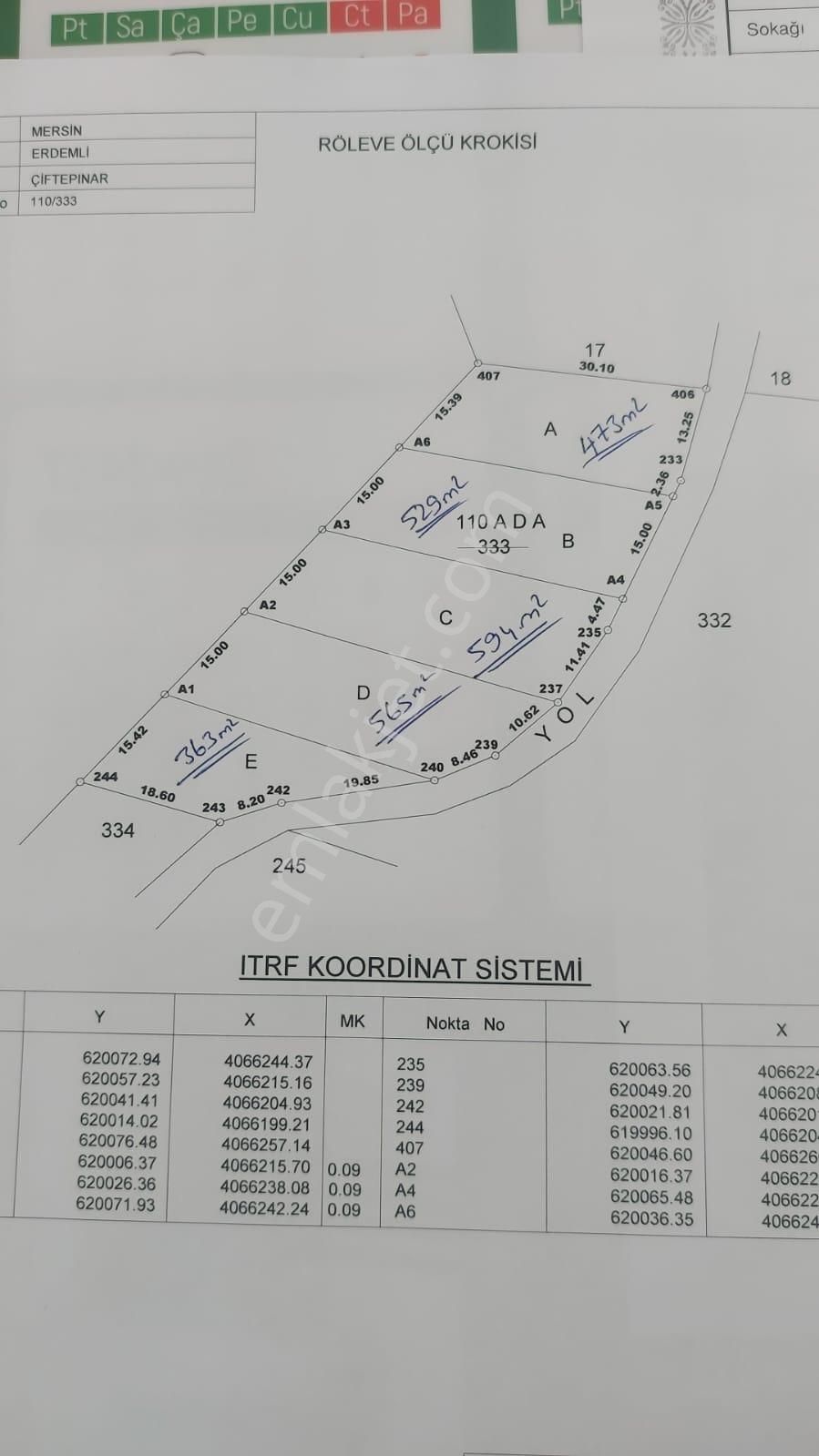 Thor'dan Satılık Erdemli Çiftepınar'da 473 M2 Arsa - Görsel 2