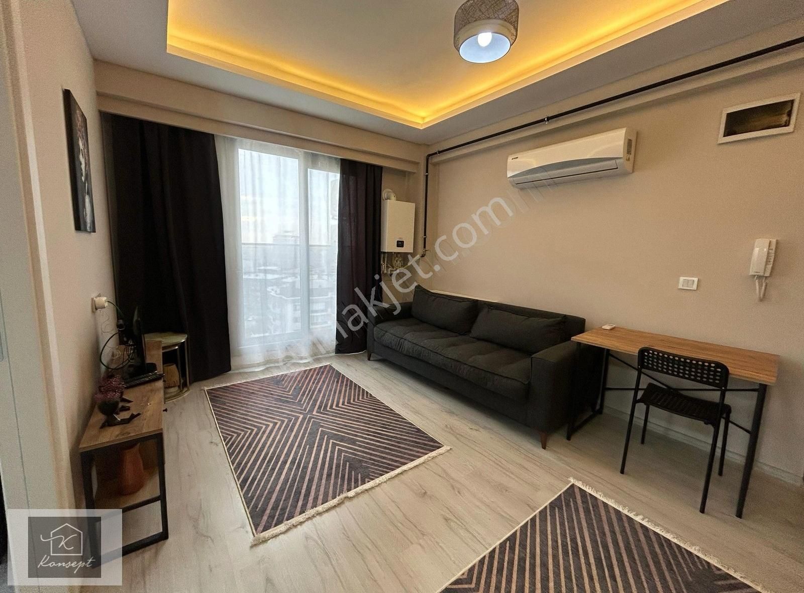 Konsept'den Arakat-asansörlü-eşyalı 1+1 Kiralık Daire