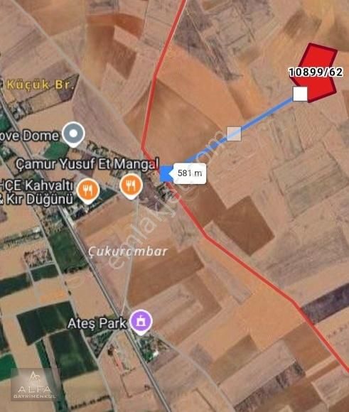 Alınca Mh. 22.5 Dönüm Söğüt & Uludere Yoluna 1km Satılık Tarla