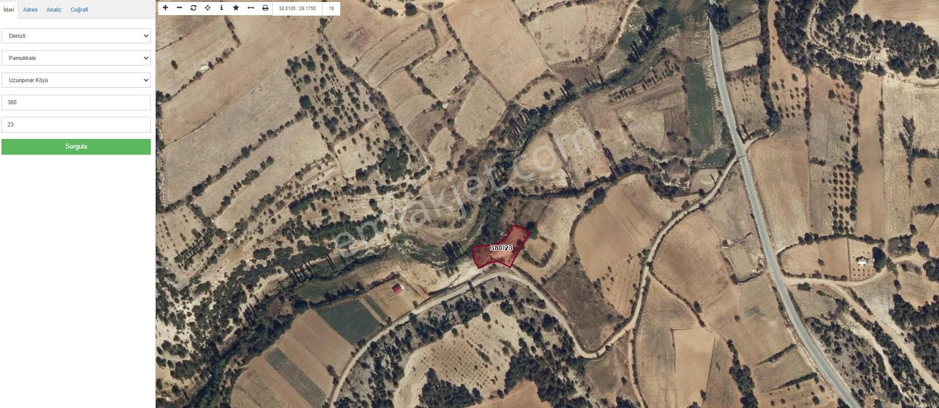 Pamukkale Uzunpınar'da 1.260 M2 Satılık Tarla 700 Bin Tl Pazarlıklı Satılıktır !!! - Görsel 2
