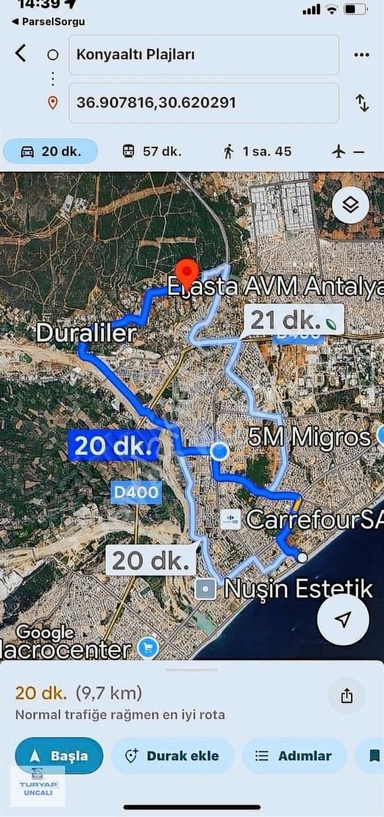 Antalya Kepez Duraliler'de Satılık Arsa