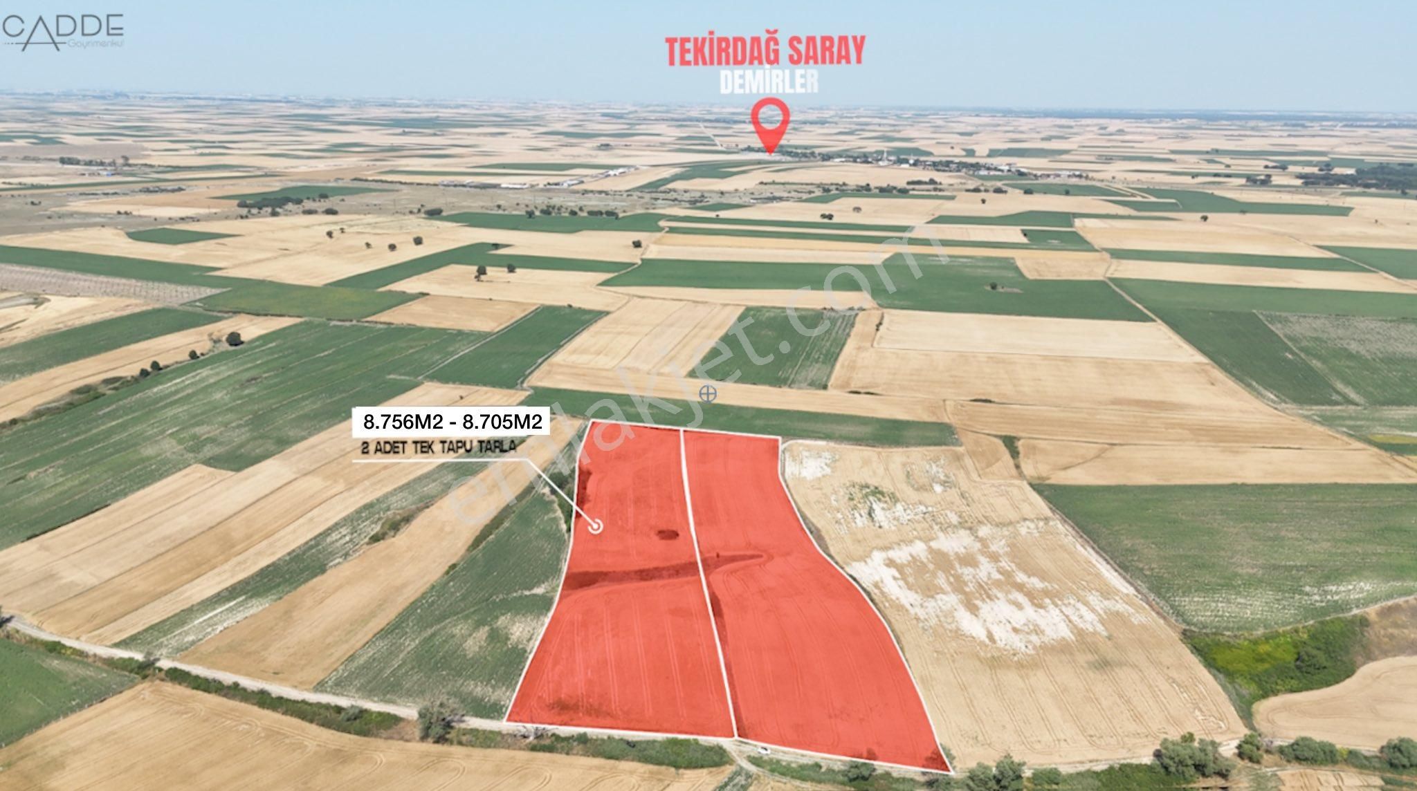 Saray Demirler’de 17.461 M2 Tek Tapu Satılık Tarlalar