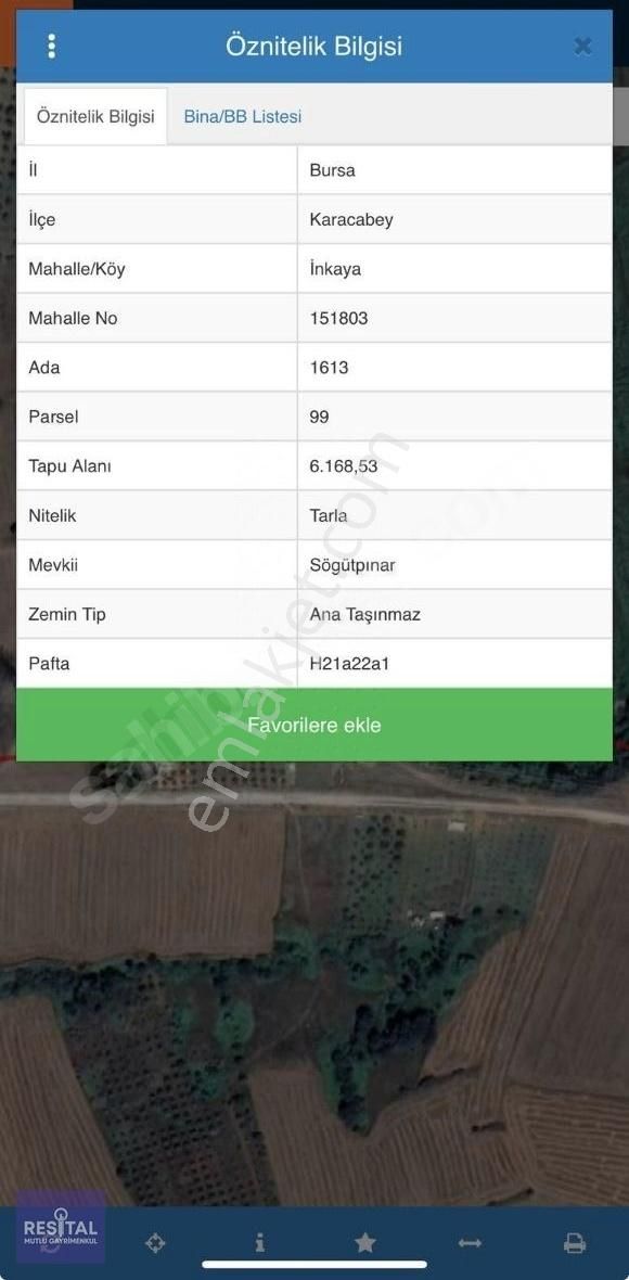 Rs Mutlu Karacabey İnkaya Da 6.168 M2 Satılık Arazi