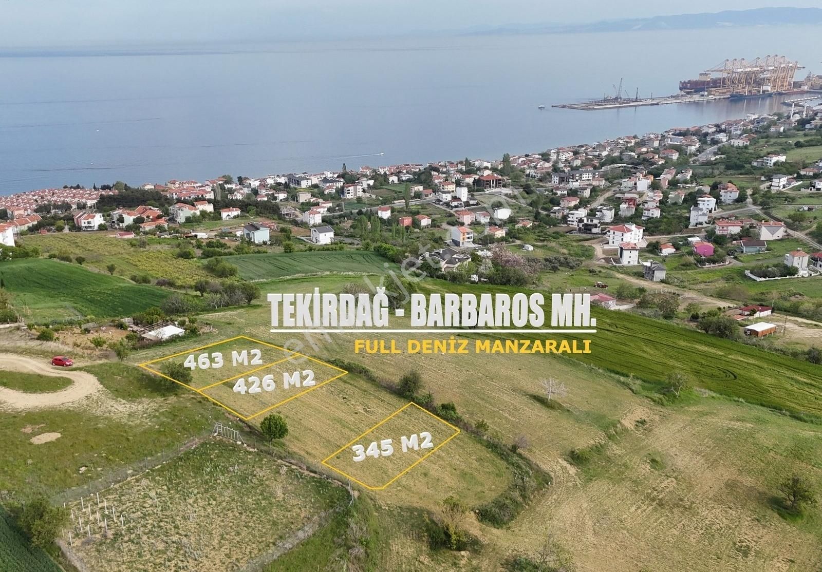 Barbaros'ta ** Full Deniz Manzaralı ** 3 Kat İmarlı Köşe Arsa!
