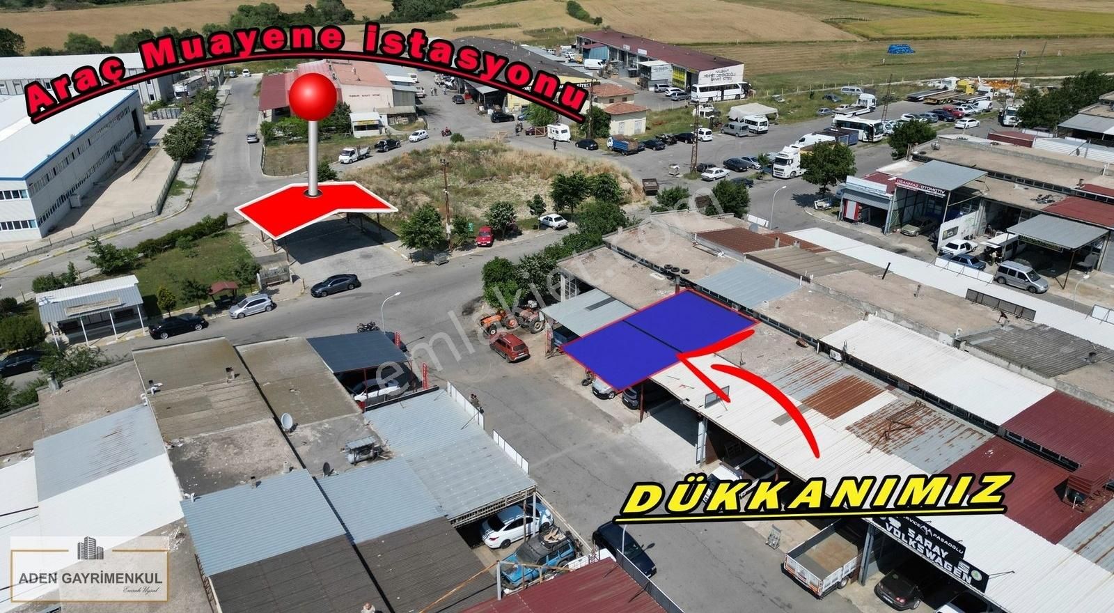 Saray Sanayi Sitesinde Muayene İstasyonu Karşısında Dükkan