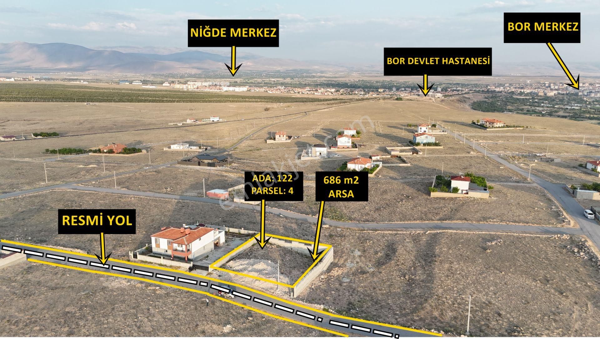 E.gökal Okçu Devlet Hastanesi Üstü 686 M2 Arsa ! Duvar Çevrili !