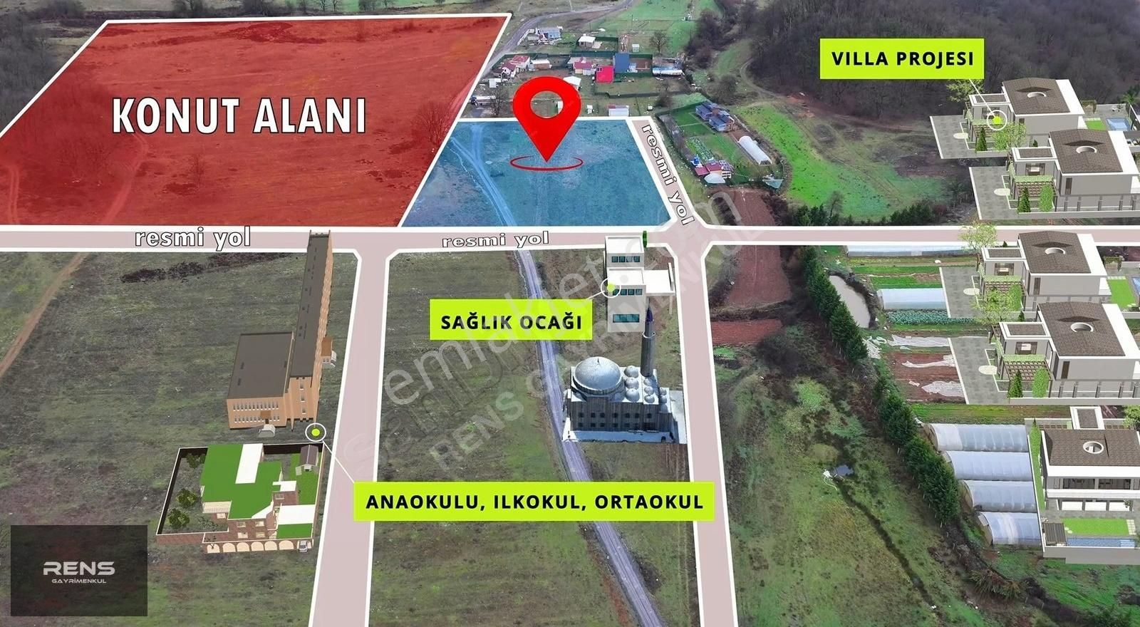 Rens Gayrimenkul'den Cumaköy'de Satılık Tek Tapu İmarlı Arsa