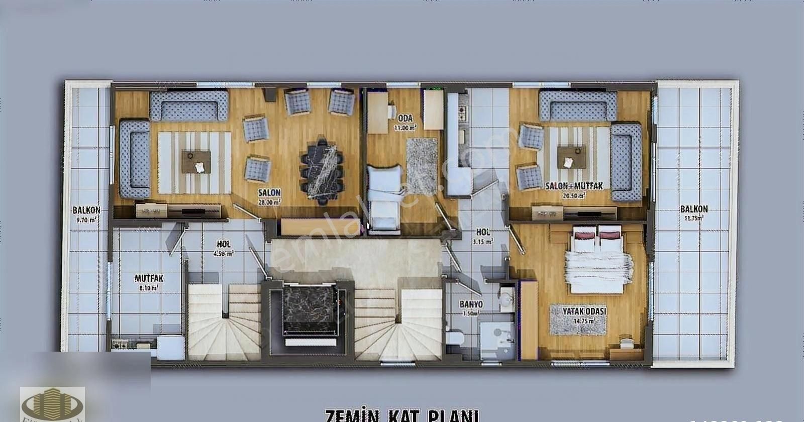 Elfaris Emlaktan Yıl Sonu Teslim 1 Adet Sıfır Dairemiz*