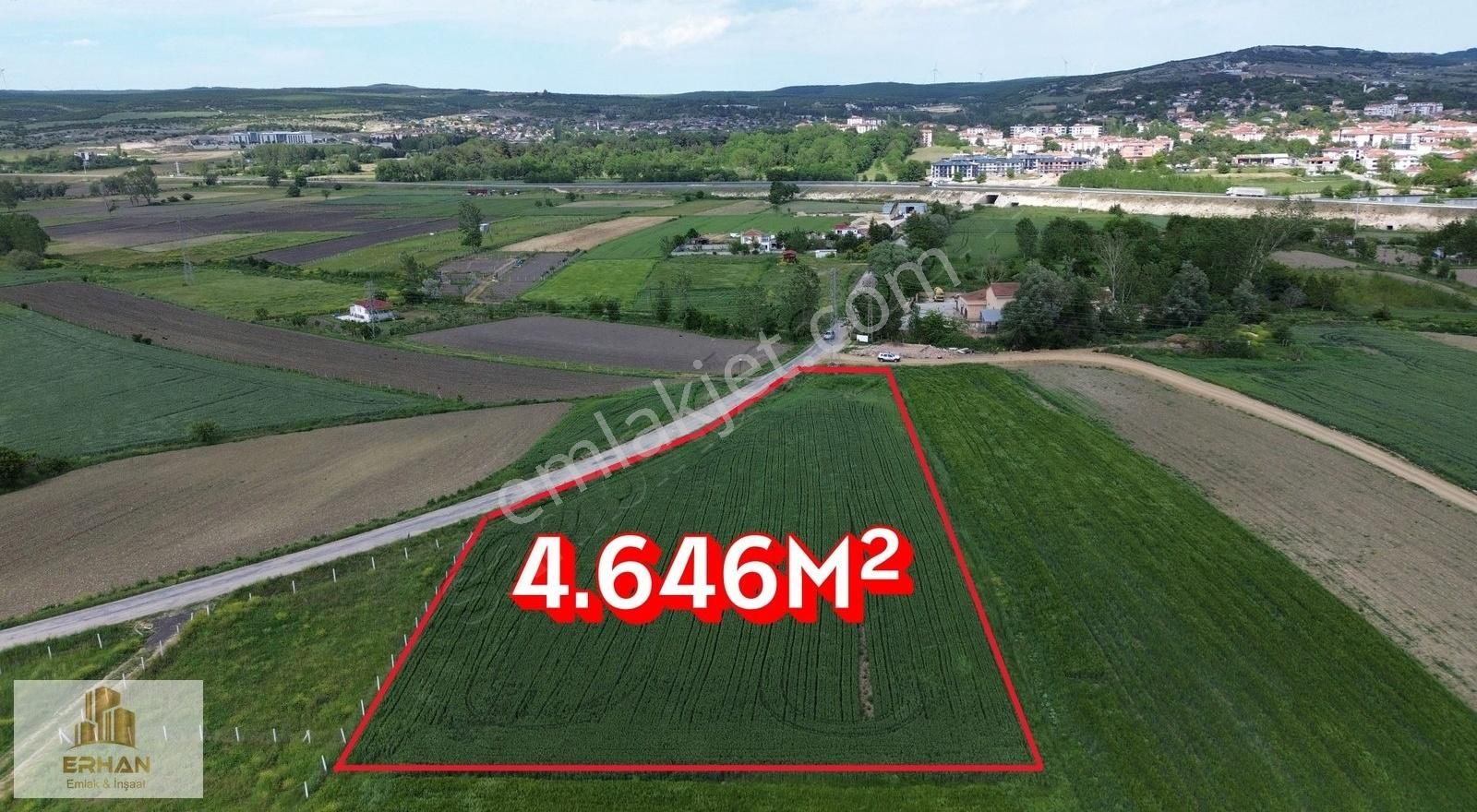 Kırklareli Vize Devlet Mahallesi 4.646m² Tek Tapu Müstakil Tarla