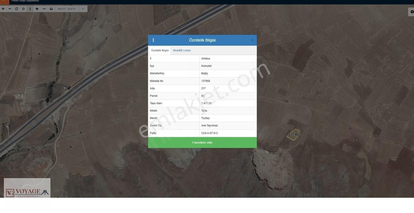 Korkuteli Beğiş'te Tek Tapulu 1.147,56 M² Satılık Tarla