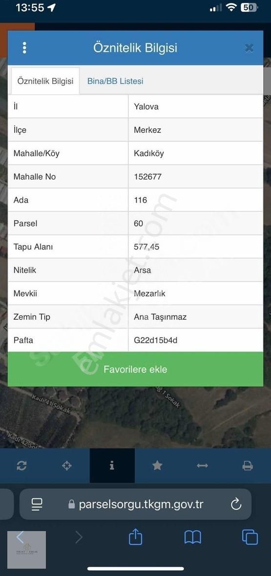 Yalova Merkez Kadıköy Doğa Manzaralı Villa İmarlı Fırsat Arsa